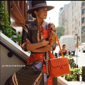 Zara Scarf print midi dress